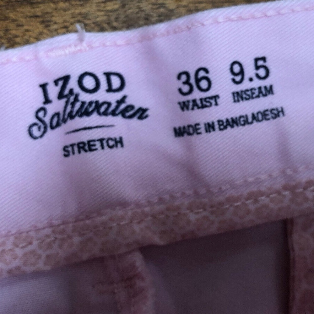 Izod Saltwater,Men Shores,Made in Bangladesh,size 36, pink,New garment,stretch.! - Picture 4 of 6